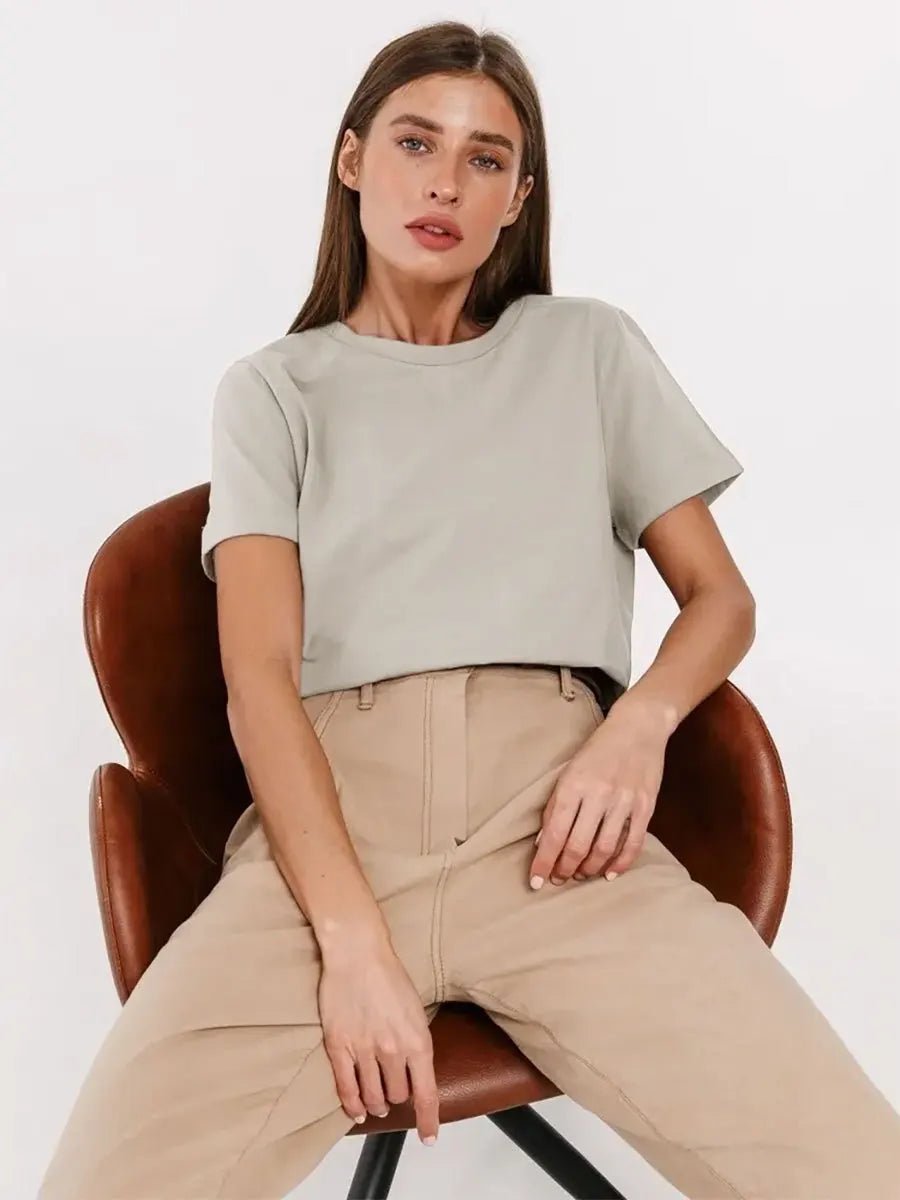 100% Cotton Oversized Basic Tee — Clean Girl Minimal - BaeSprout.com