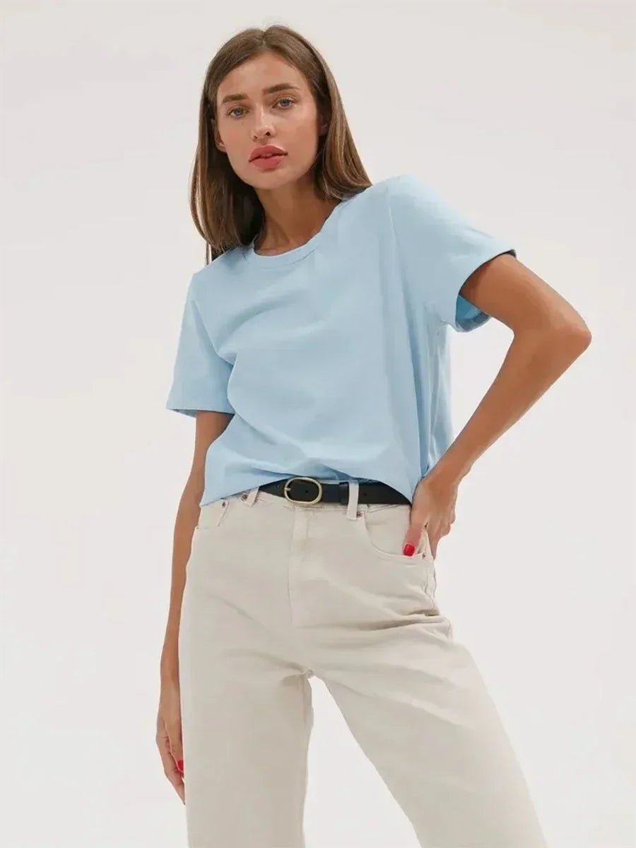 100% Cotton Oversized Basic Tee — Clean Girl Minimal - BaeSprout.com