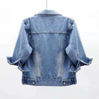 Colored Denim Jacket with Button Front — Y2K Casual Street - BaeSprout.com