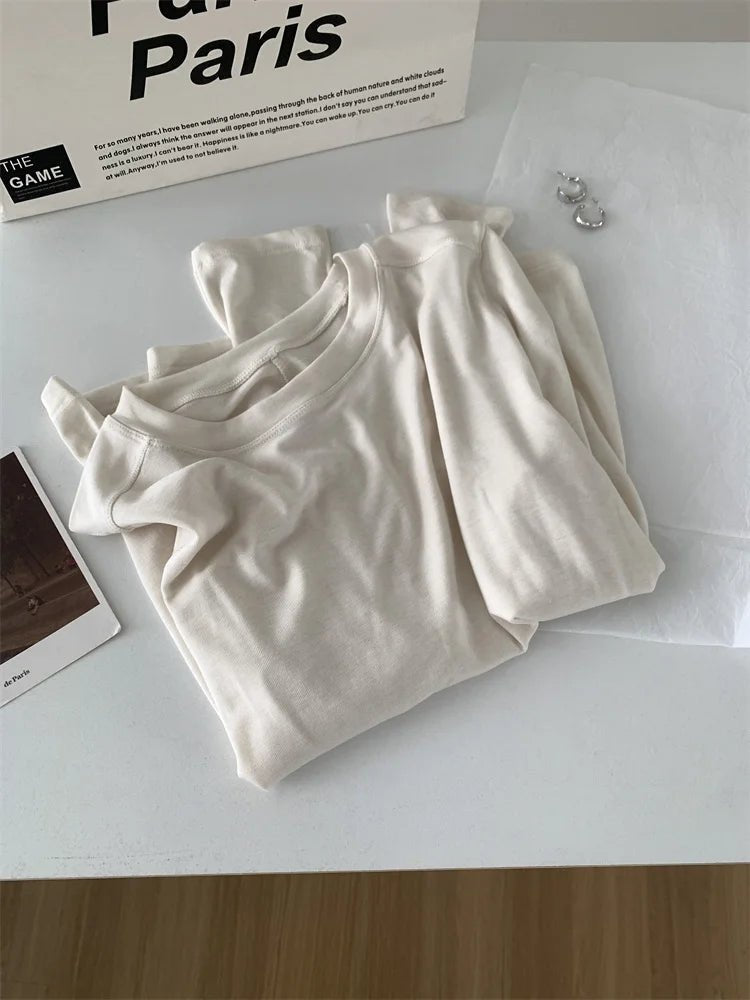 Silky Soft Long Sleeve Top with Slim Fit — Quiet Luxury Minimal - BaeSprout.com