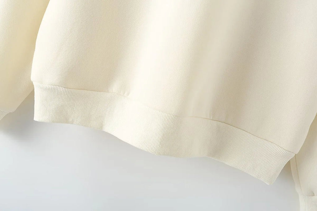 V - Neck Hoodie Wide Leg Pants Set Two Piece Fleece — Quiet Luxury Casual - BaeSprout.com