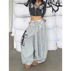 Gothic Letter Print Baggy Sweatpants - Y2K Harajuku - BaeSprout.com