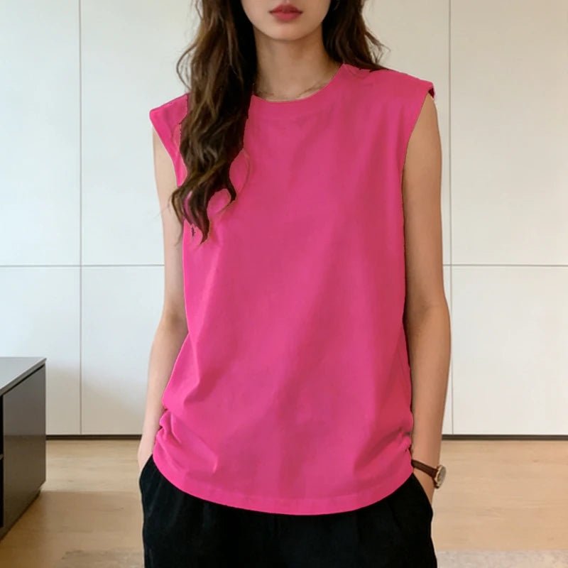 Classic Sleeveless Tank Top Relaxed Fit — Quiet Luxury Everyday - BaeSprout.com