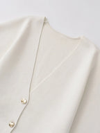 V - Neck Short Sleeve Knitted Top - BaeSprout.com