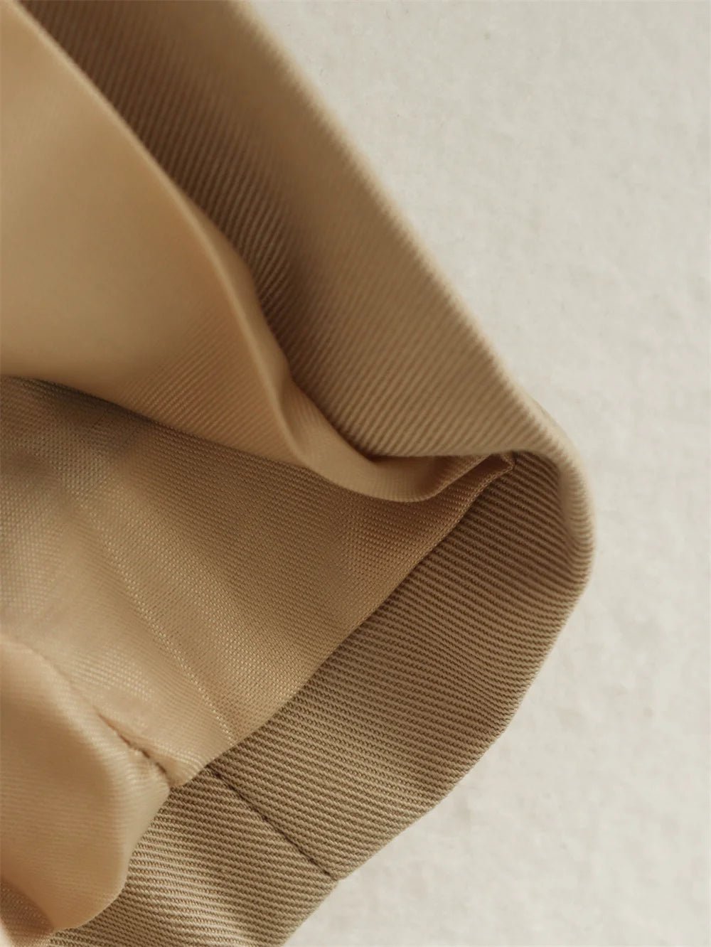 Cropped Trench Coat Double Breasted Lapel — Quiet Luxury Old Money Style - BaeSprout.com