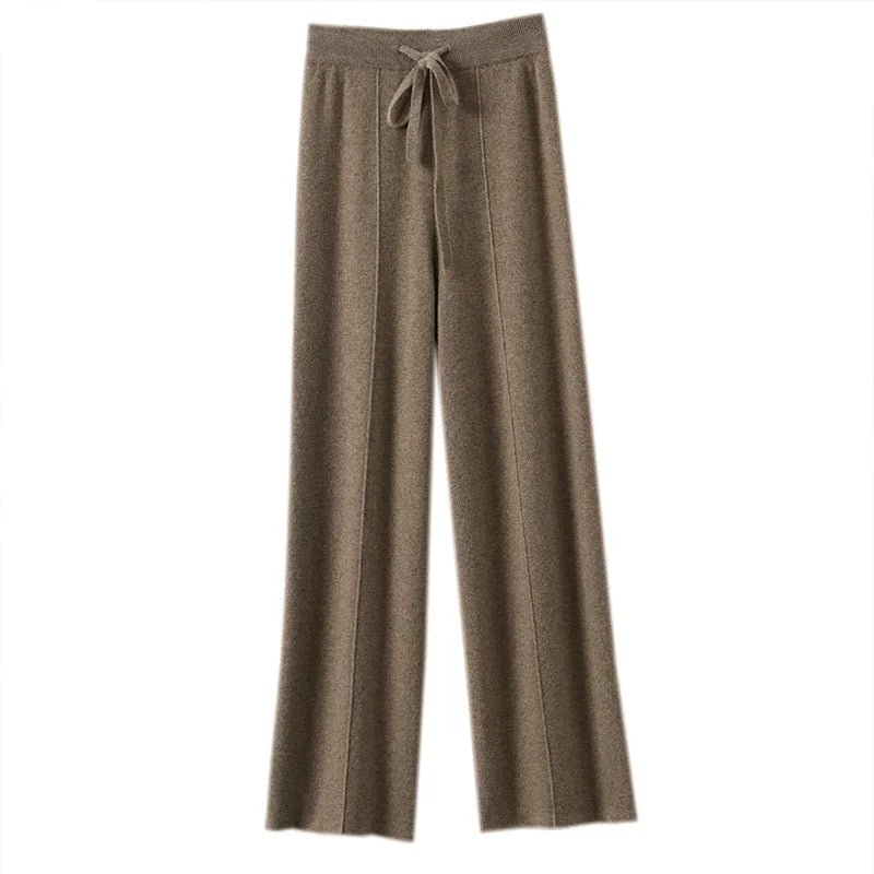 Knit Wide - Leg Drawstring Pants Loose Fit — Quiet Luxury - BaeSprout.com