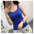 Lace Trim Sleeveless Tank Top - BaeSprout.com