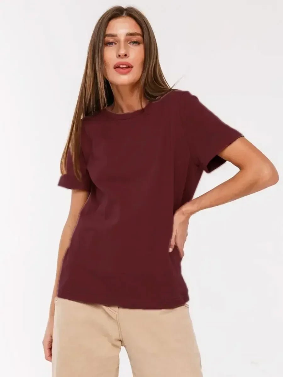 100% Cotton Oversized Basic Tee — Clean Girl Minimal - BaeSprout.com