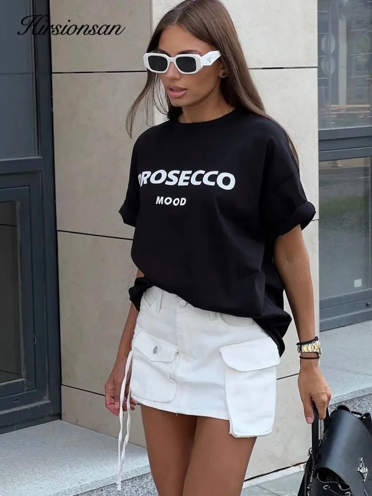 Prosecco Mood Graphic Tee — Clean Girl Casual - BaeSprout.com