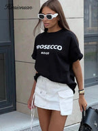 Prosecco Mood Graphic Tee — Clean Girl Casual - BaeSprout.com