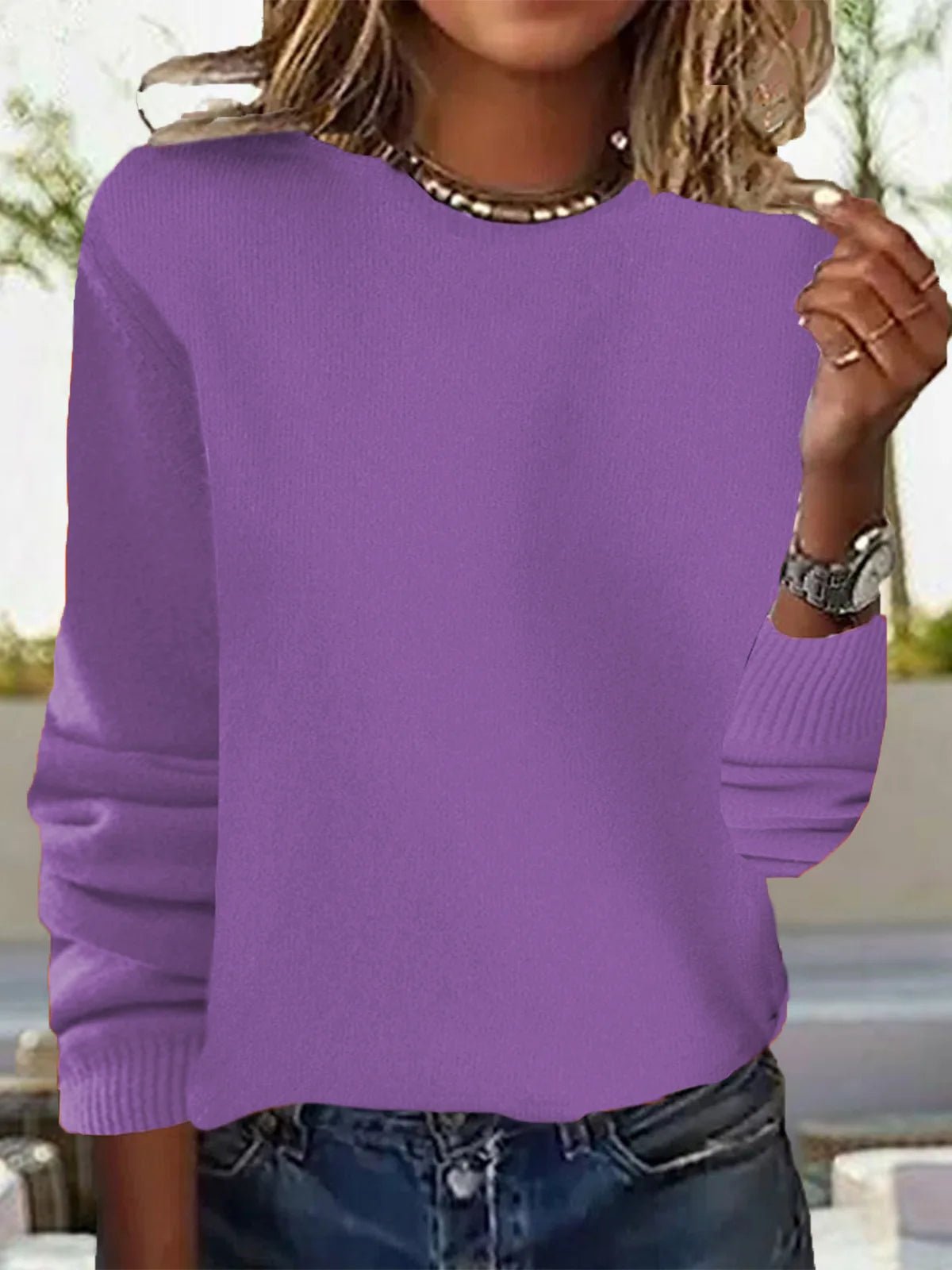 V - Neck Knit Pullover Sweater with Long Sleeves — Casual Minimal - BaeSprout.com