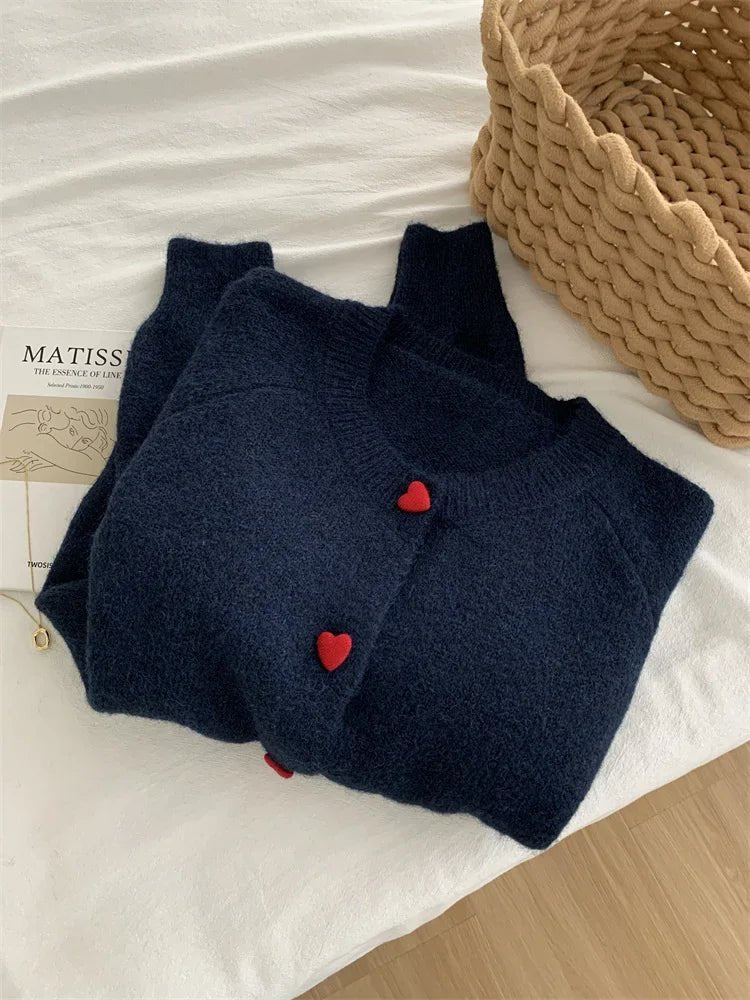 Deep Grey Wool Knitted Cardigan - BaeSprout.com