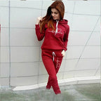 Heartbeat Graphic Hoodie Jogger Set Two Piece — Y2K Coquette Loungewear - BaeSprout.com