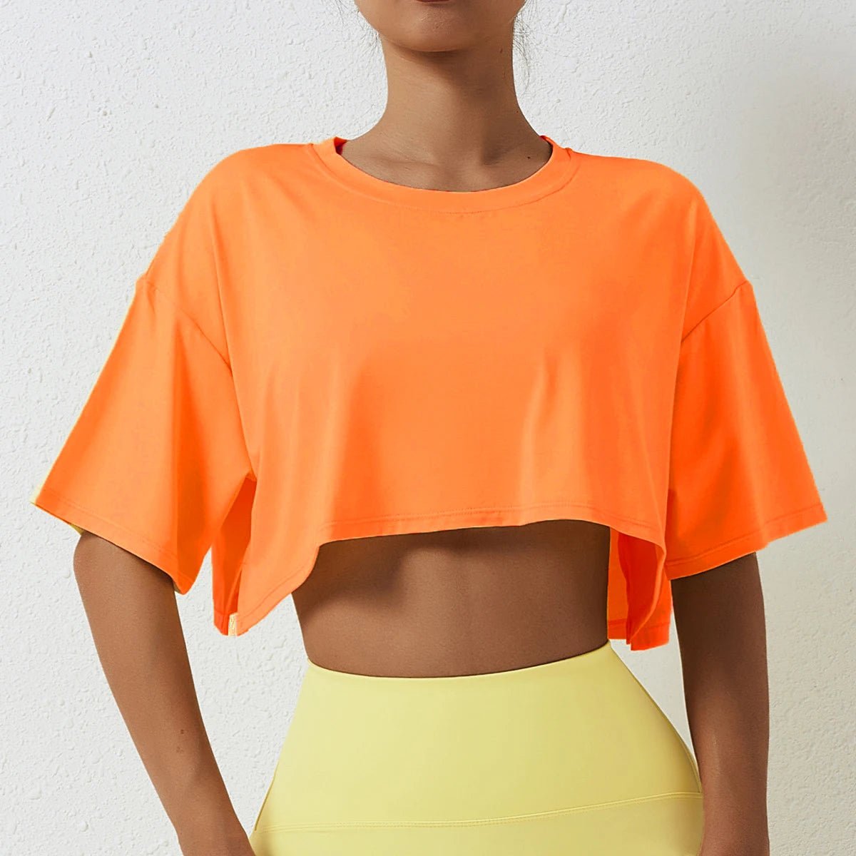 Oversized Cotton Crop Tee with Short Sleeves — Y2K Casual - BaeSprout.com