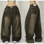 Y2K Streetwear Oversized Baggy Jeans - BaeSprout.com