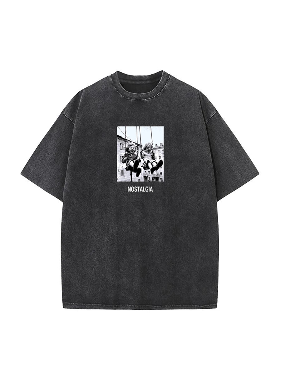 Retro Printed Cotton T-Shirt - BaeSprout.com