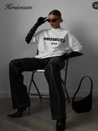 Prosecco Mood Graphic Tee — Clean Girl Casual - BaeSprout.com