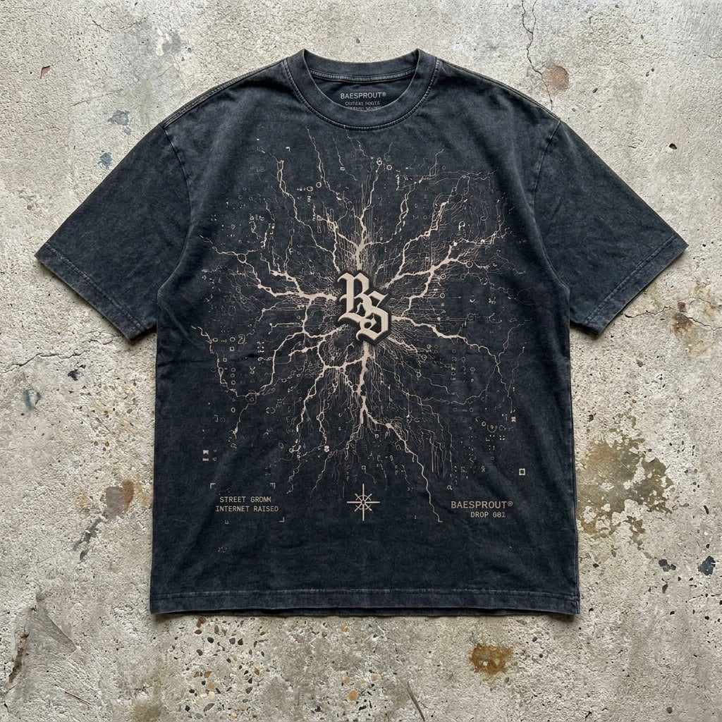 Memory Root - Premium Washed Black T-Shirt - BaeSprout.com