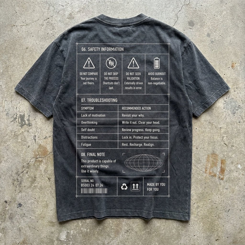 User Manual - Premium Washed Black T-Shirt - BaeSprout.com