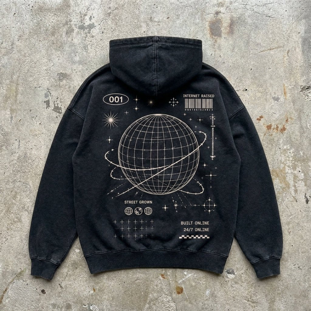 Message Board - Premium Washed Black Hoodie - BaeSprout.com
