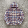 Plaid Bloom - Premium Lavender Zip Hoodie - BaeSprout.com